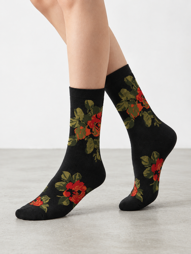 جوراب ساق بلند Rose Socks با طراحی خاص