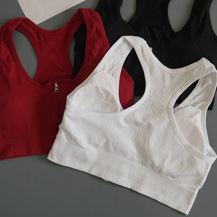 Zip Front Sports Bra for Women